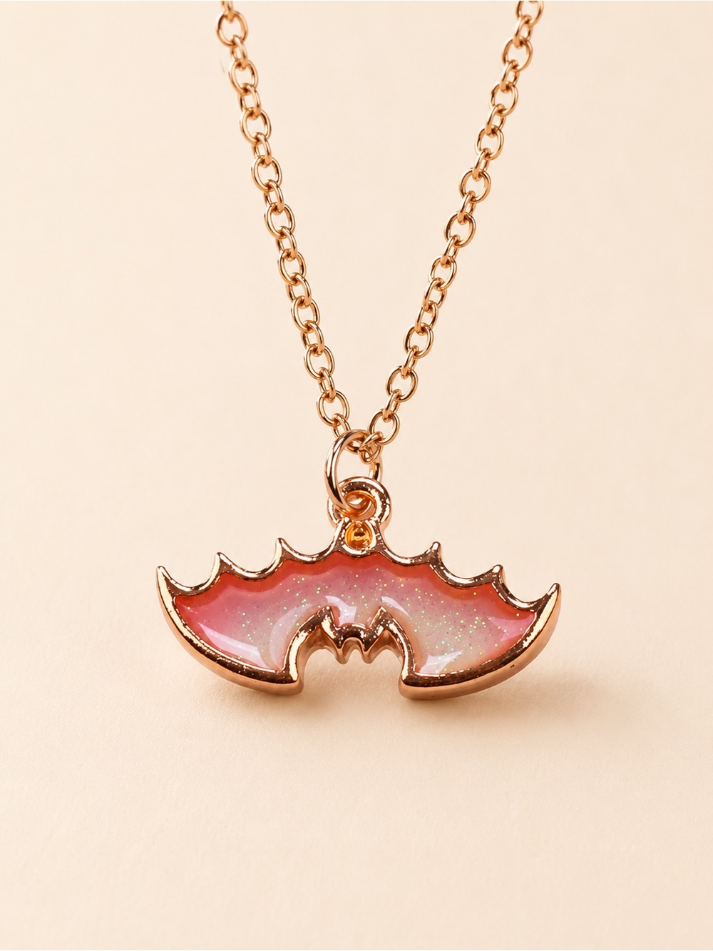 Bat Necklace & Pendant Cute Pink Dangle Necklace